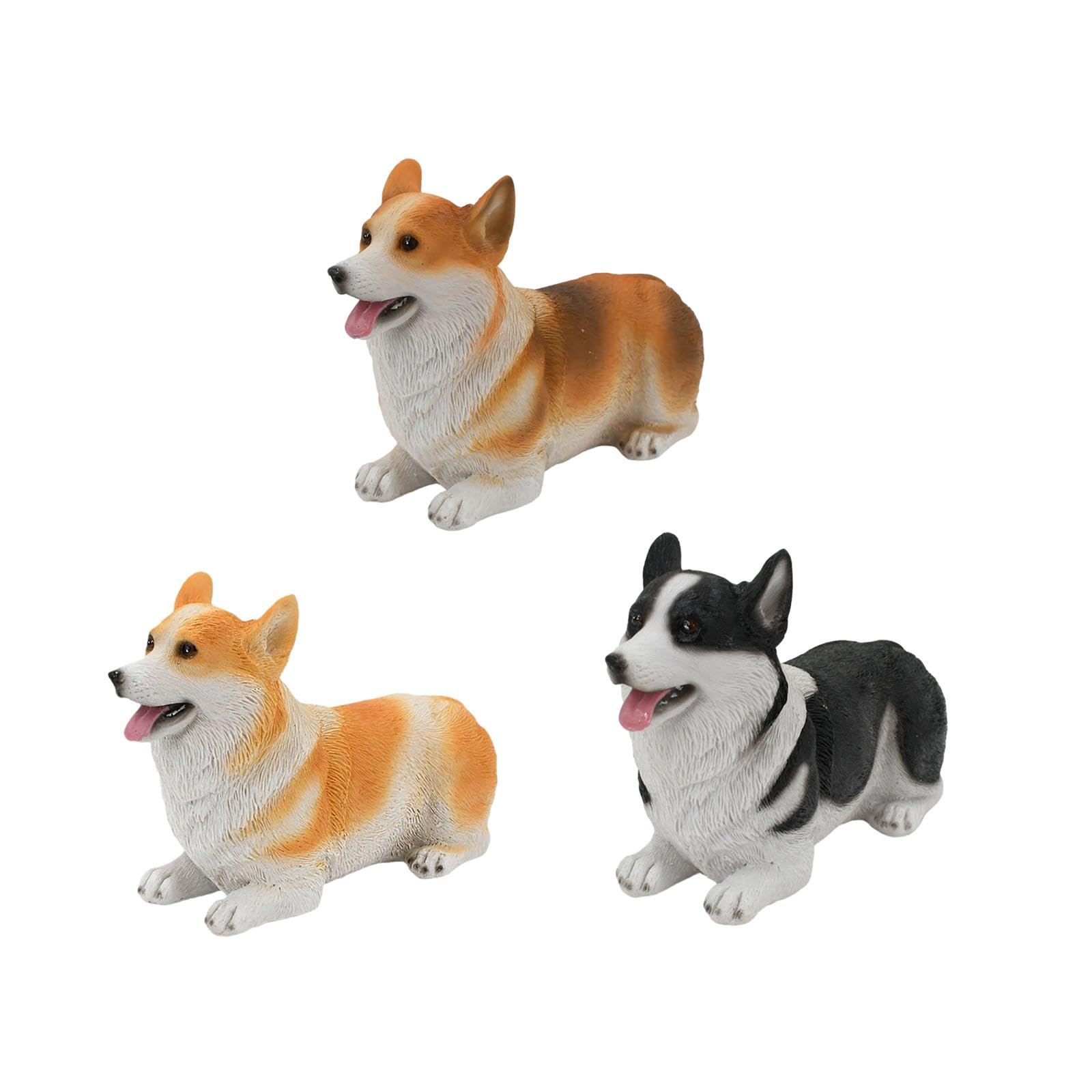 ARTISOUL® Car Dashboard Ornament Dog Dog Resin Statue Funny Dog Ornament for Men Women Dark Brown White | Home Decor | Figurines 3