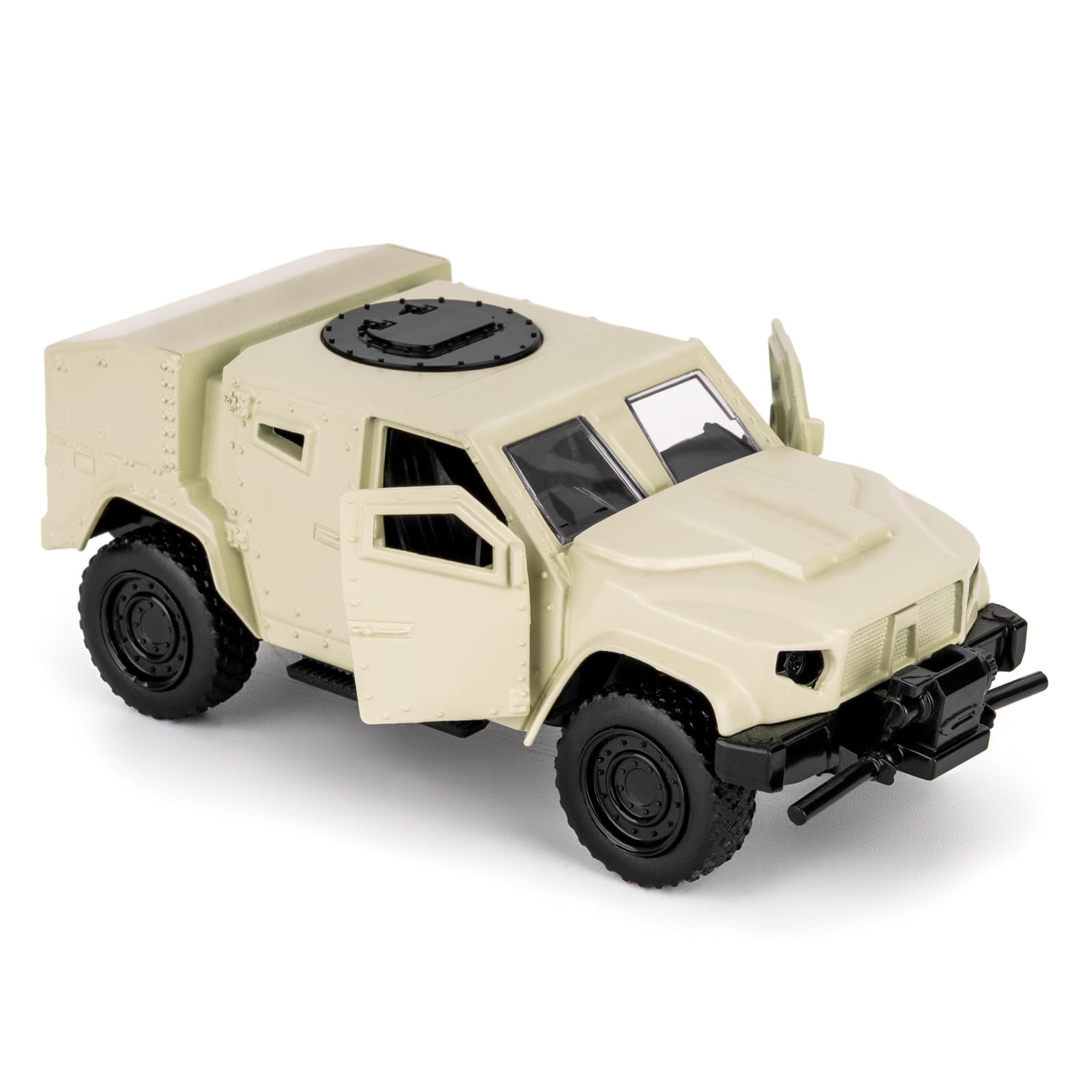 BGHSCA 1:36 JLTV Armored Diecast Car Models, Collectible Pull Back Beige Military Vehicle Toy Car for Kids Adults Gift