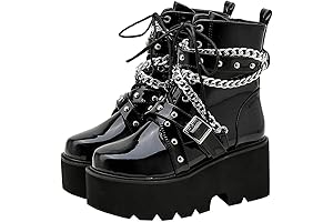 Womens Goth Patent Ankle Boots: A Surefire Way to Elevate Your Punk Style