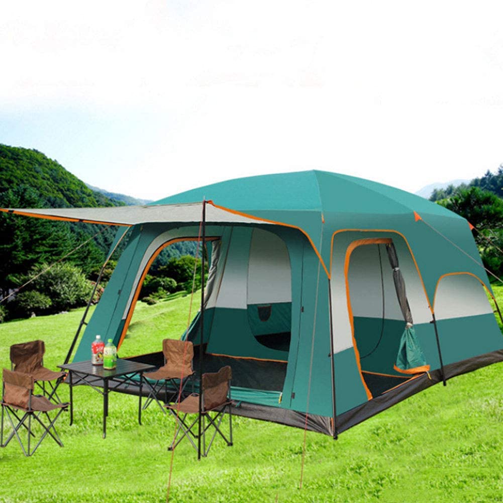 Rodzinny namiot tunelowy Duży namiot kopułowy z bardzo dużymi przedziałami sypialnymi i przedsionkiem Camping Namiot turystyczny dla rodziny, festiwalu, wspinaczki górskiej interesting
