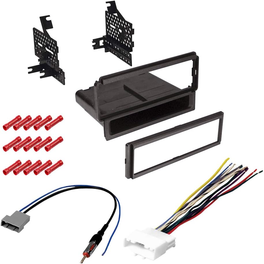 CACHÉ KIT1080 Bundle with Car Stereo Installation Kit for Nissan 2009 – 2013 Frontier Withbase Radio – in Dash Mounting Kit, Harness, Antenna for Single Din Radio Receivers (4 Item)
