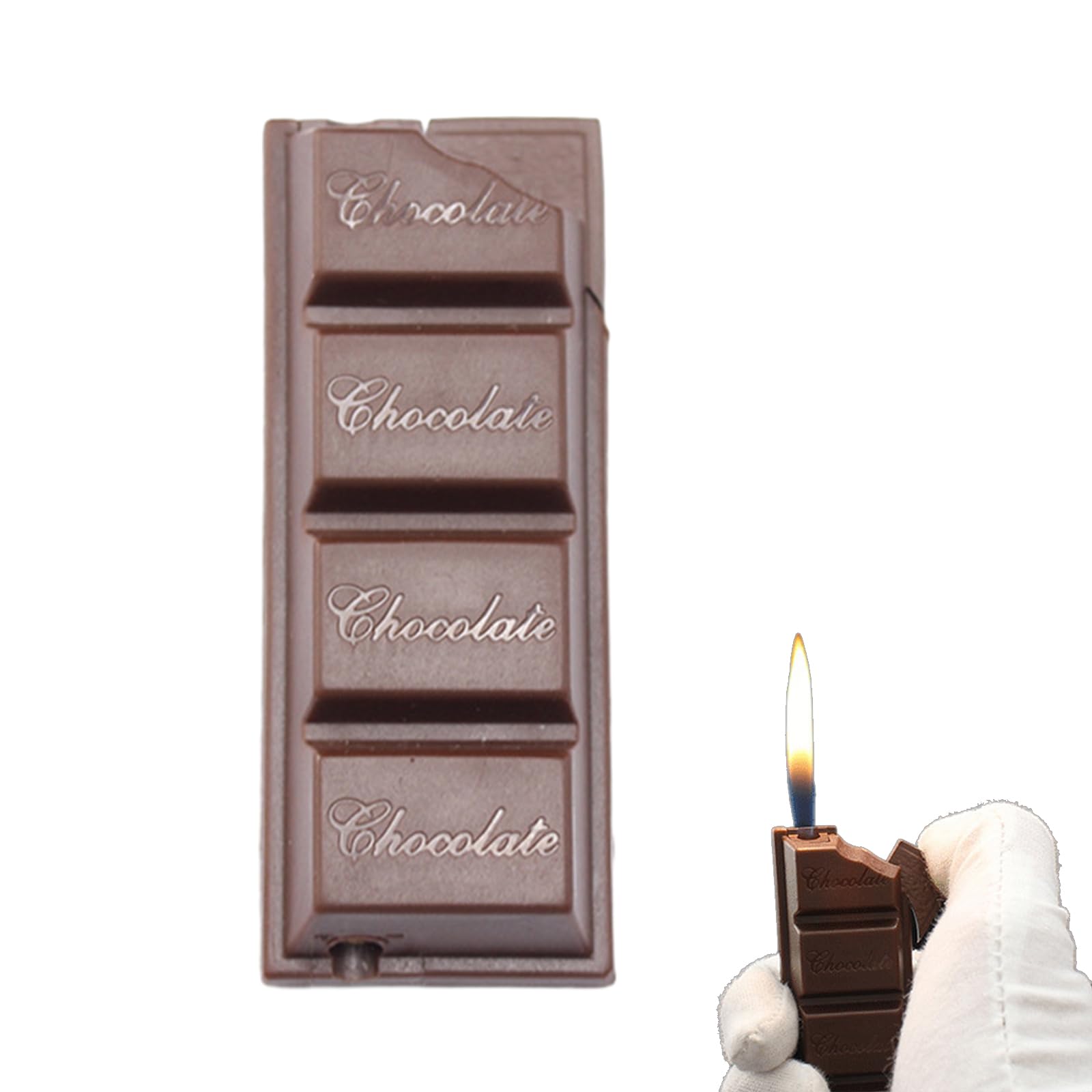 Chocolate Lighter, Butane Soft Flame, Cool Butane Lighter, Suitable for Barbecues, Candles, Camping (Sold Without Gas)