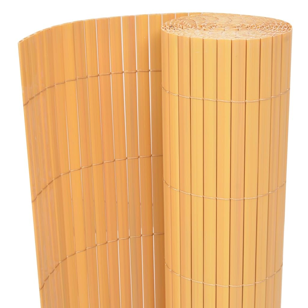 vidaXL Double-Sided PVC Garden Fence in Vibrant Yellow - Adjustable Size for Garden Edging, Porch Blind, Sunscreen, or Windbreak - Weather and UV Resistant — image 1