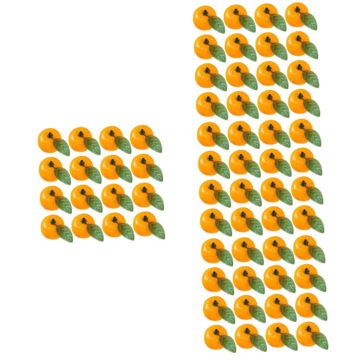 SOIMISS 4 Juegos Adorno Simulado De Mini Naranja Azucarera con Hojas Olivo Falso Olivo Falso Cesta De Frutas Naranjas Cubos Plátanos Juguetes Decoración del 50 Piezas*4