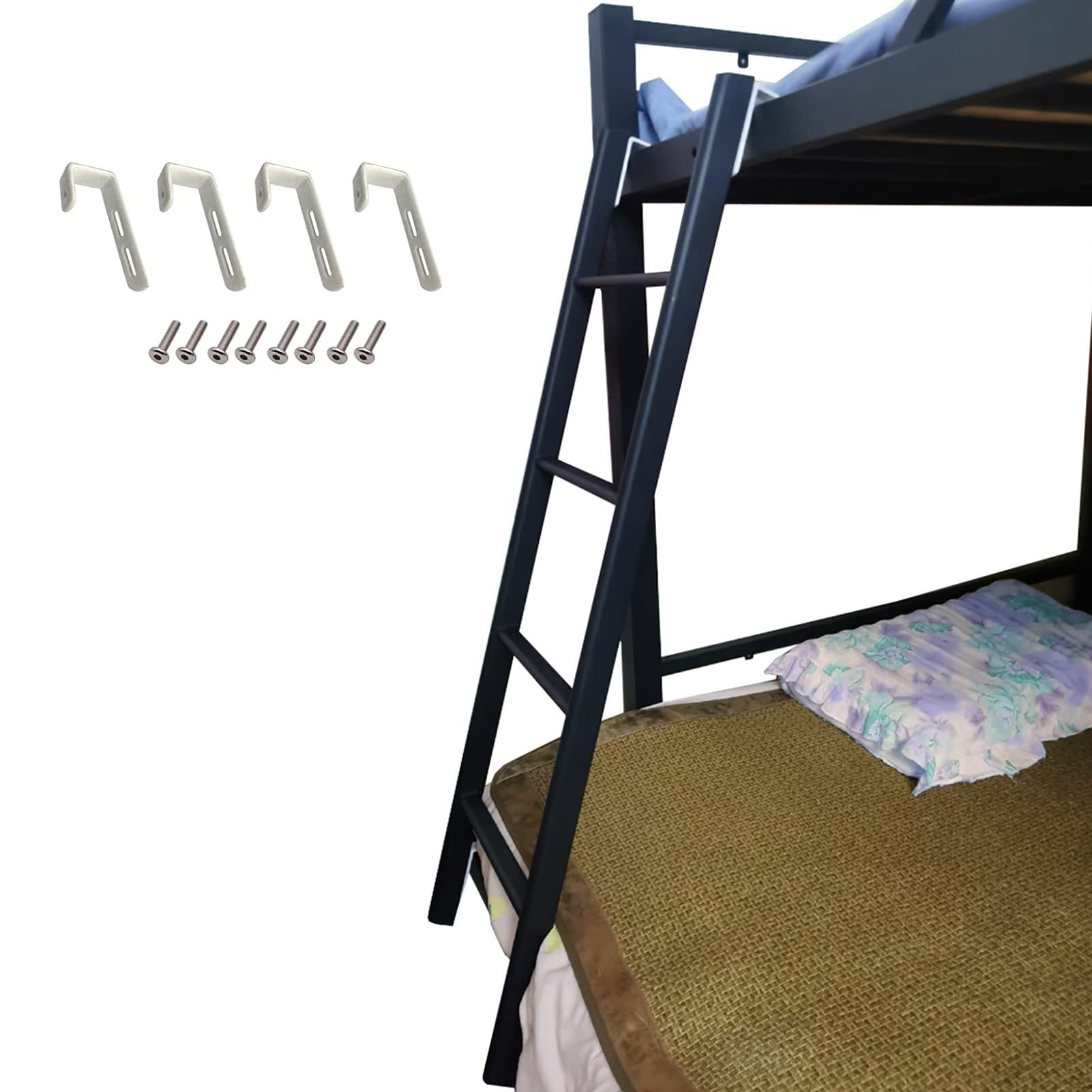 Escalera para literas de Autocaravana. Escalera Resistente de 150 cm de Altura Que soporta hasta 150 kg literas. Fácil de Instalar. Robusta y Segura para niños y Adultos.