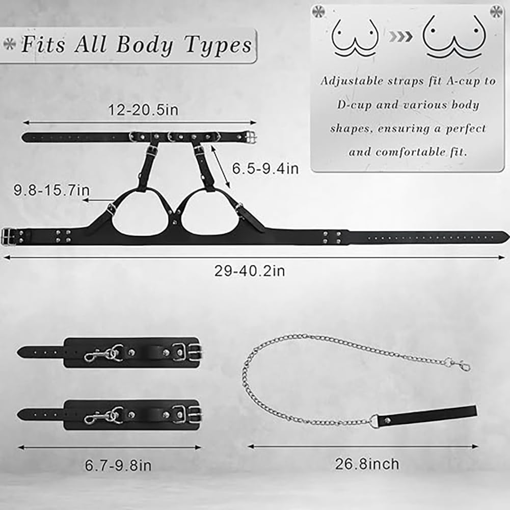 Jouets sexuels BDSM Bondage pour les couples, ensemble de menottes pour les seins, harnais pour les seins de bonnet A à D, jouets BDSM extrêmes pour femmes
