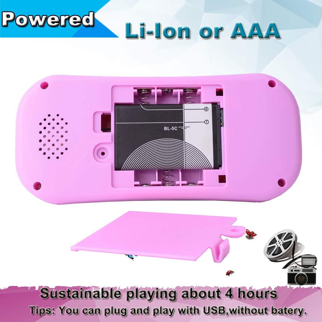 ZHISHAN Portable Handheld Game Console for Kids with Built in 218