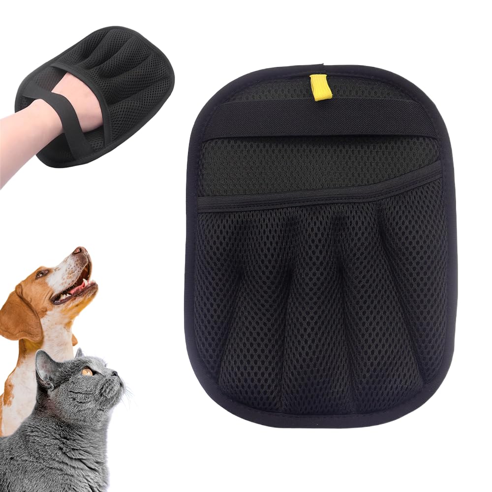 Medech Pet Hair Removal Glove for Cats Dogs, Electrostatic Pet Hair Remover Grooming Removal Gloves for Pet Hair,Hair Remover Electrostatic Gloves for Couch Clothes Carpet Bed Furniture (1PC)