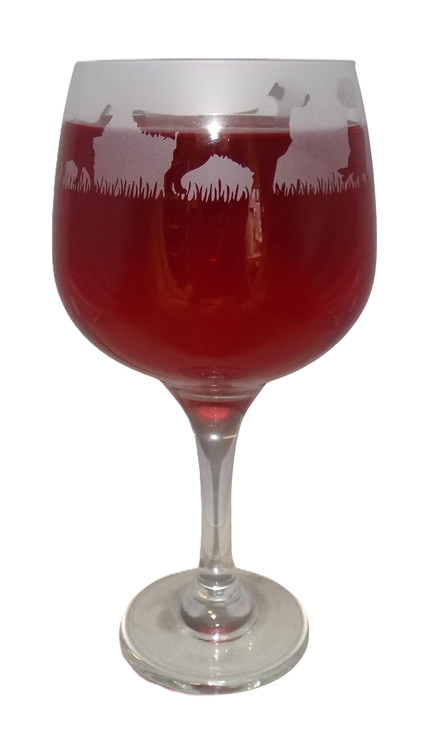 Golden Retriever Hand Etched Gin Glass