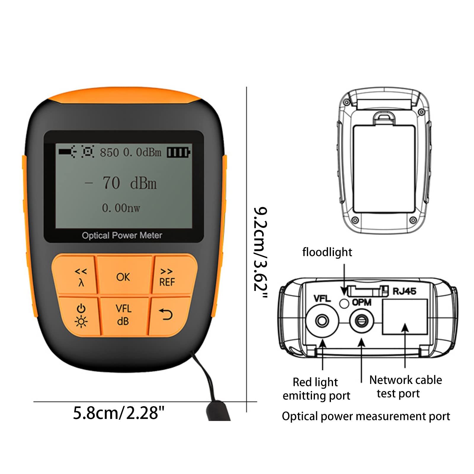 Medidor de Potencia de Fibra óptica Luz LED, Charging Board with