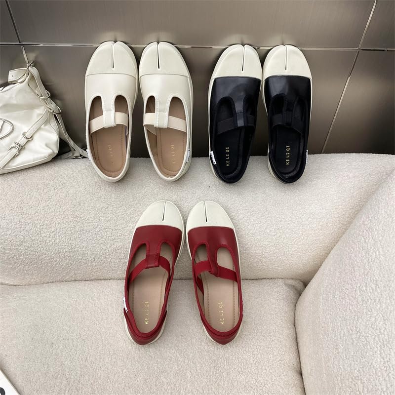 Tabi Shoes Split Toe Slip On Mary Jane with T Straps Pumps Emo Rave Sandals Y2K Kawaii Elegant Dressy Fashion Trendy Shoes Back to School Spring Summer Fall Outdoors Beach Cruise3