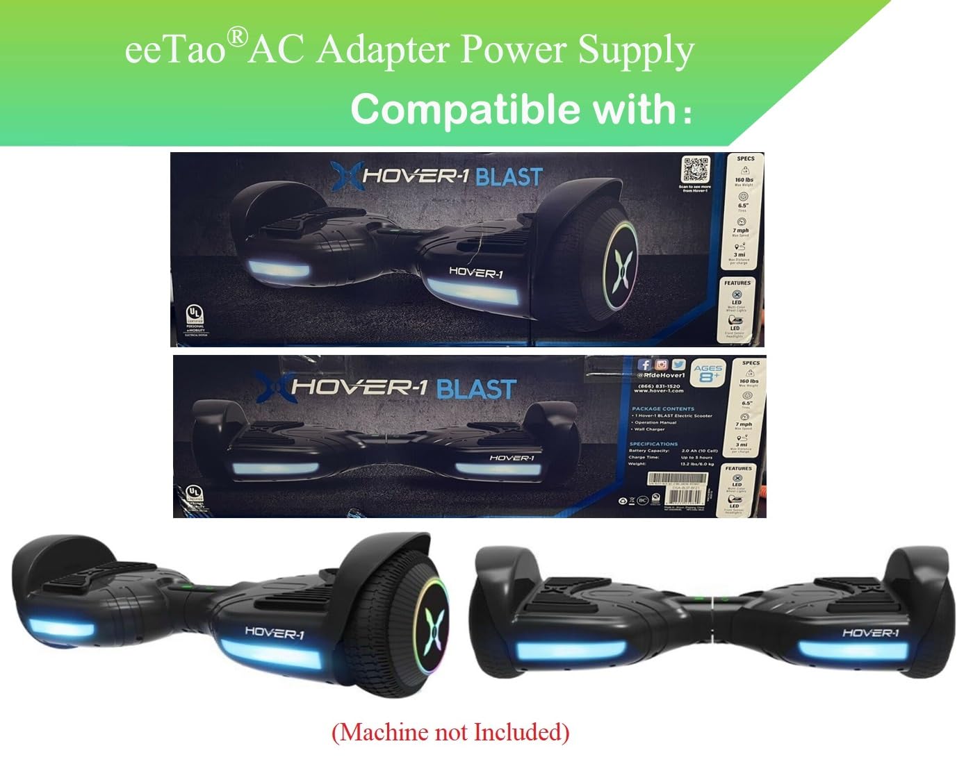 Amazon.com: eeTao 3-Prong 42V AC/DC Adapter Charger Compatible