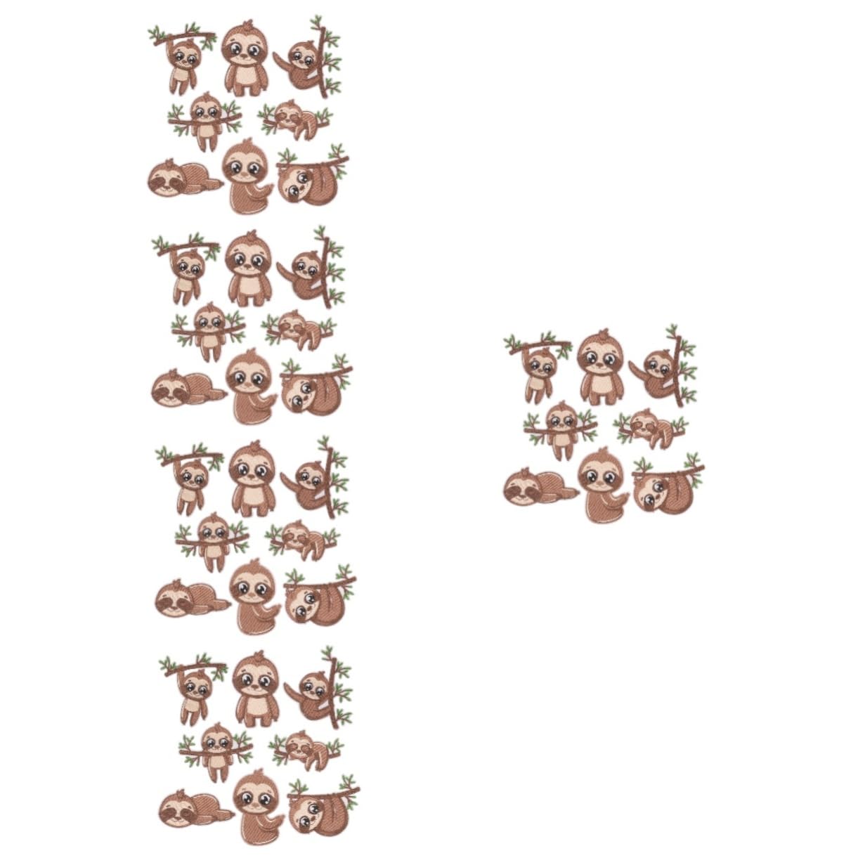 SHINEOFI 5 Set Patch Di Bradipo Toppe Ricamate Adesivi Animali Adesivi Per Magliette Adesivi Per Decorazioni Accessori in Stoffa Accessorio Di Abbigliamento Bandiera 8 Pezzi * 5