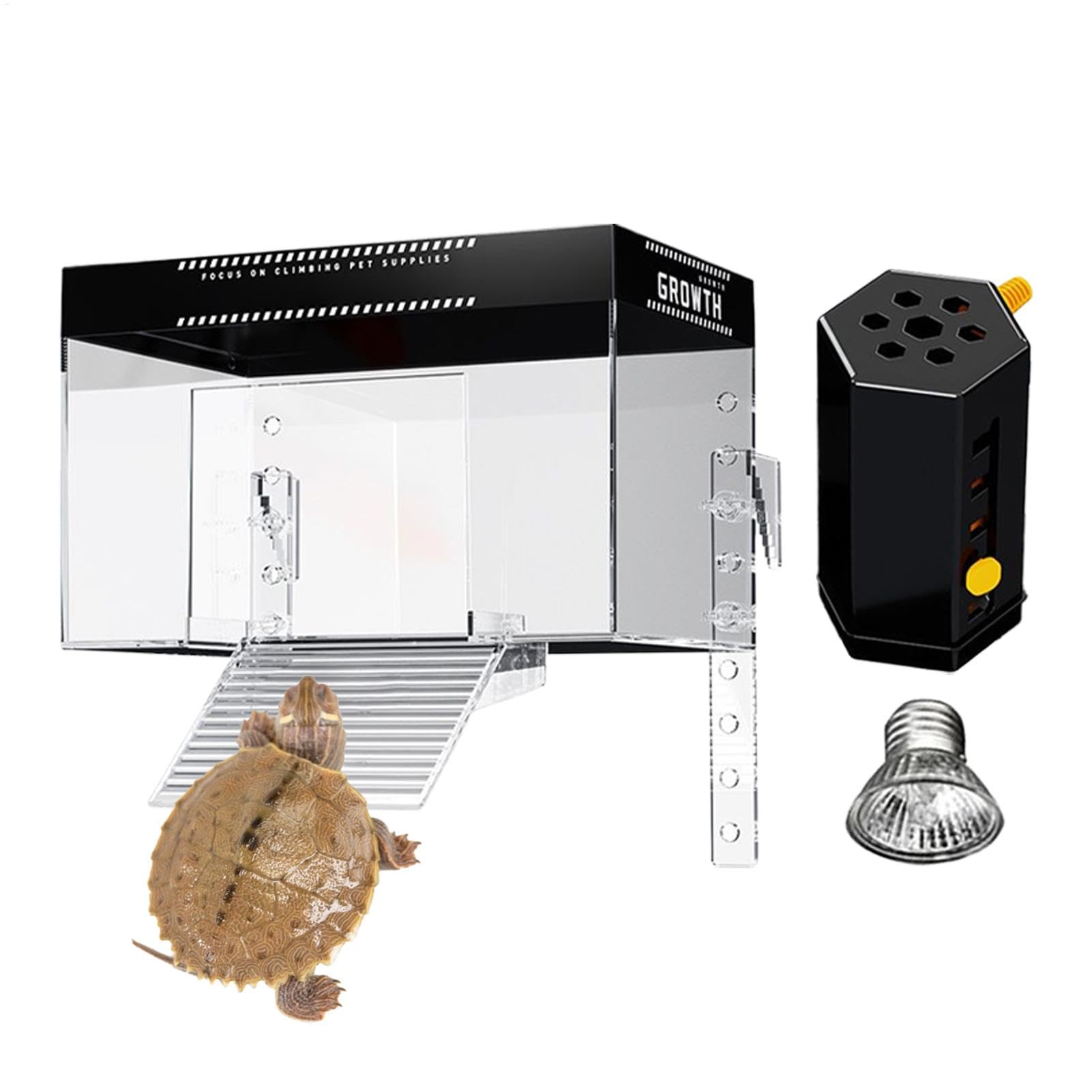 Turtle Baking Dock, Baking Dock for Turtle Tank, Turtle Baking Area Over Tank Rampd Dock, Reptiles Dormant Land in Water, Terrrapine Enclosure for Observation for Restaurant