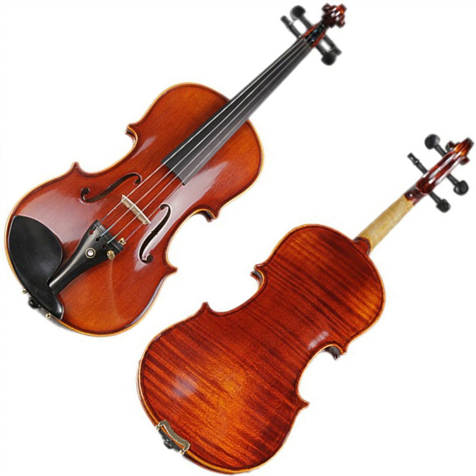 Modello Strumento A Violino 4/4 A Piastra Singola Fatto A Mano con Accessori in Ebano Arco E Scatola Violini per Studenti