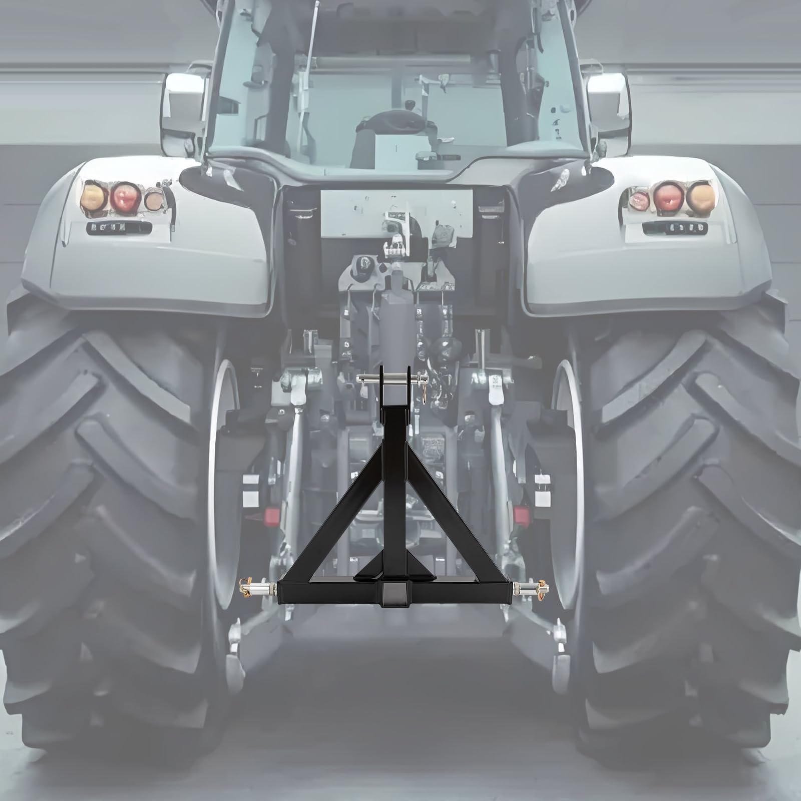 Enganche de remolque de 3 puntos, 2 pulgadas, con 3 pines de enganche, compatible con tractores pequeños, subcompactos y tractores compactos