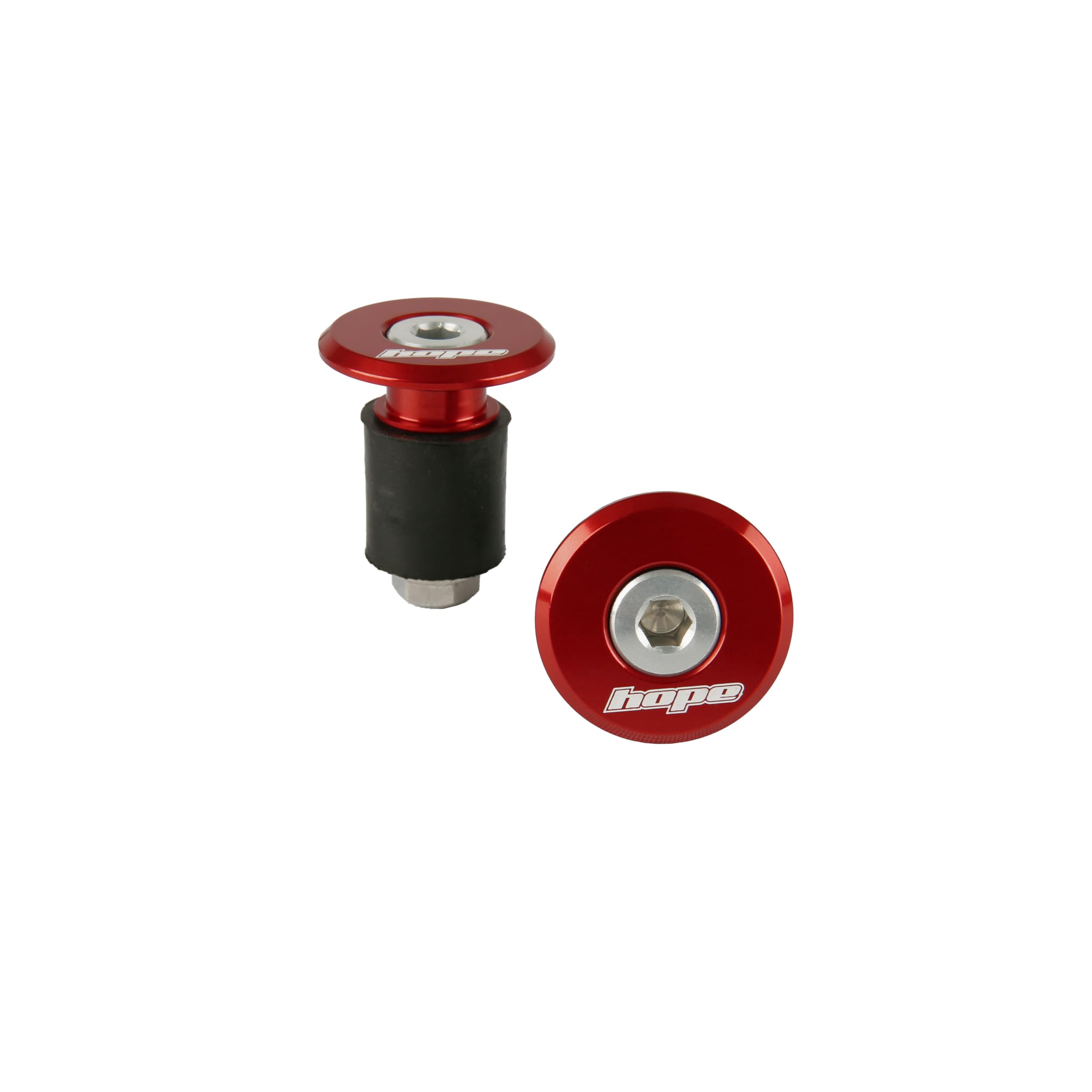 Hope Grip Doctor Cycling Bar End Plugs - Red, Pair