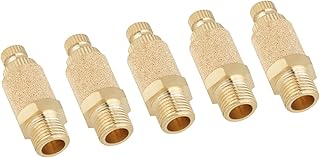 Pneumatic Muffler, Brass Pneumatic Muffler Silencer Air Speed Control Muffler 1/8 BSP Valve Exhaust Muffler, Compressed Air Pneumatic Mufflers