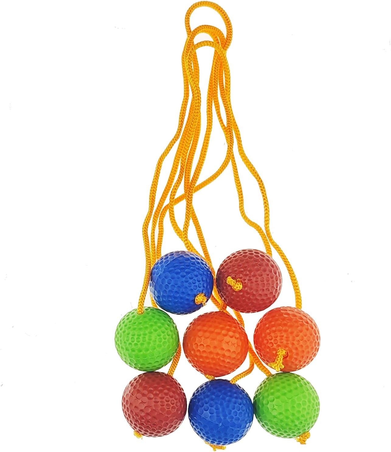 12 Pack Ladder Balls Ladder Toss Balls Ladder Ball Replacement Balls with Storage Bag for Toss Match (red Blue Orange Green)