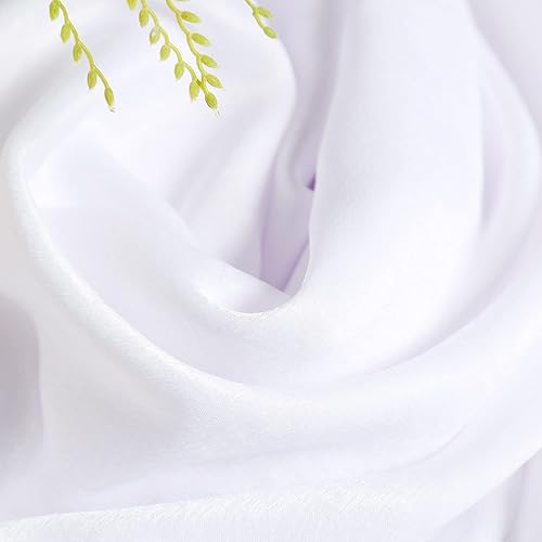 Miniatura 6 de SHERWAY Cortinas de fondo de satén grueso blanco de 9.6 x 10 pies, cortinas de ventana no transparentes para decoración de escenarios de boda,