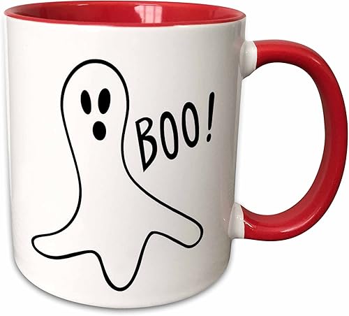 Miniatura 7 de 3dRose (mug_27865_2) Halloween Boo Ghost - Taza de cerámica, 15 onzas Blanco,Negro/Blanco,Azul/Blanco,Verde/Blanco,Red,Yellow