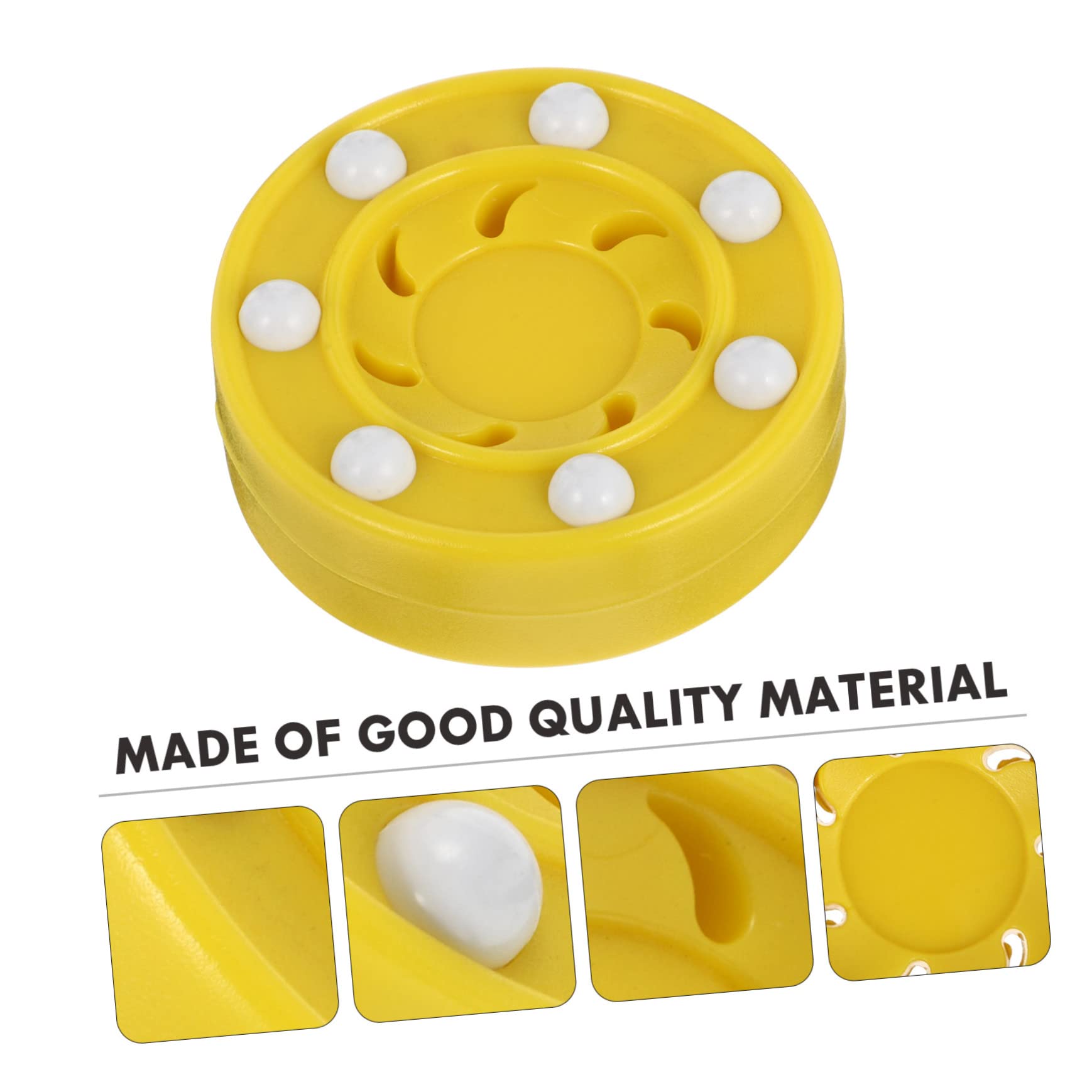 MUSISALY Professional Hockey Balls Roller Puck Yellow for Roller Hockey Game Training Hockey Balls for Practicing