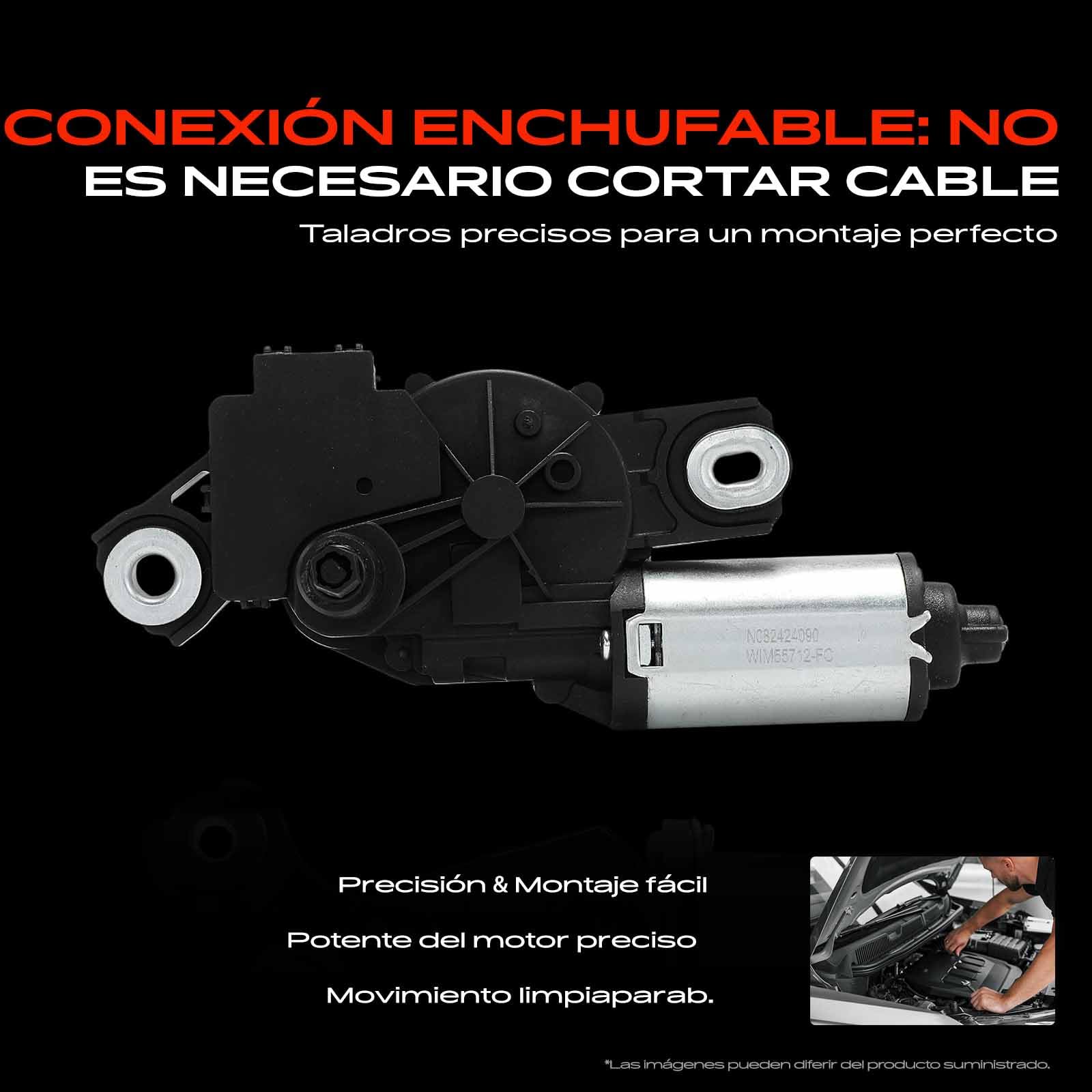 Frankberg Motor del limpiaparabrisas trasero 4 Polos trasero 2K0955712B | Compatible con: C.a.d.d.y III MPV 2CB 2CJ 2KB 2KJ ,C.a.d.d.y III Furgoneta/MPV 2CA 2CH 2KA 2KH