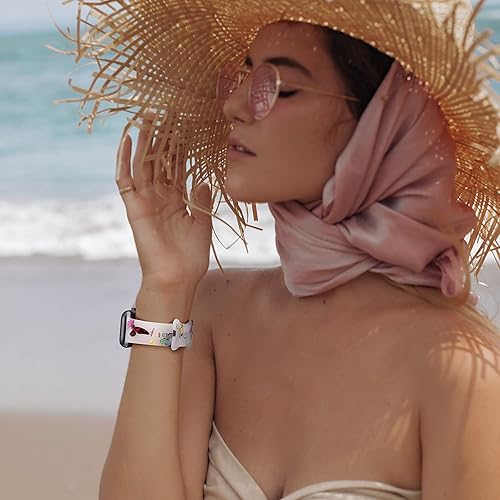 Miniatura 6 de Witzon Correa transparente para iWatch compatible con correas de Apple Watch de 1.496 pulgadas, 1.575 pulgadas, 1.614 pulgadas, para mujer, correa