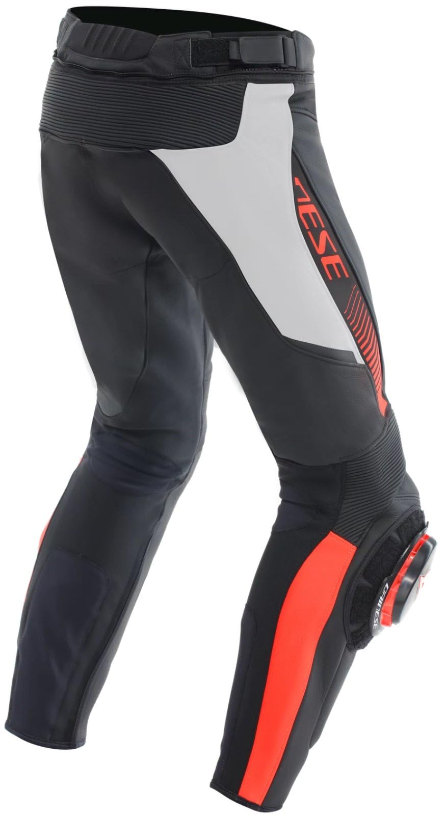 Dainese Super Speed perforierte Motorrad Lederhose, schwarz/weiß/rot, 50