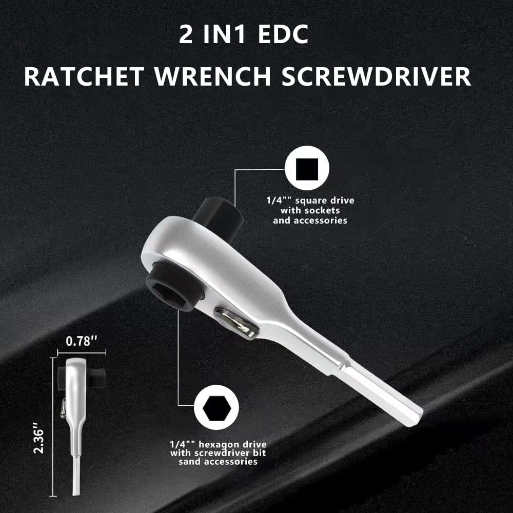 Black Flat End Bit Extender + Screwdriver Bit Holder + 2 in 1 Ratchet Wrench for Leatherman Multi-tool Accessories,3 Pack