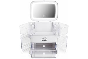 Luxury Cosmetic Beauty and Makeup Organizer and Storage with LED Light
