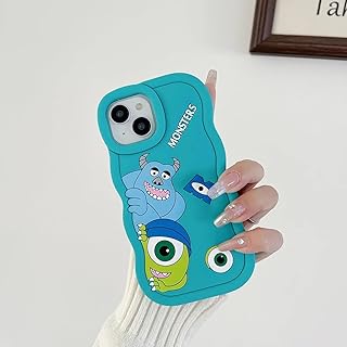 Ecosystem Stylish 3D Cartoon Case Compatible for iPhone 12/12 Pro, All-Round Protection, Anti-Slip, Scratch-Resistant, and Fun Aesthetic Cover (Monst!rs)