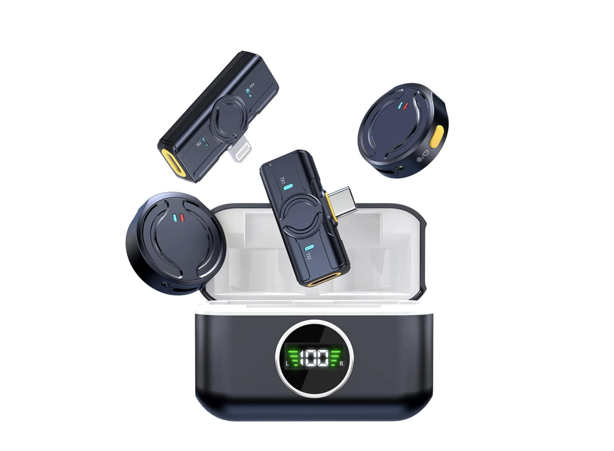Wireless Button Microphone Q81 for iPhone & Android – Noise Cancelling Lavalier Mic with Charging Case-image-10