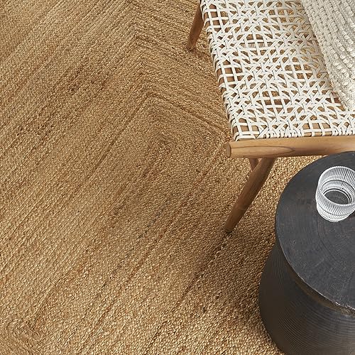 Tapete rectangular de yute natural 5' x 7' Nourison miniatura 3