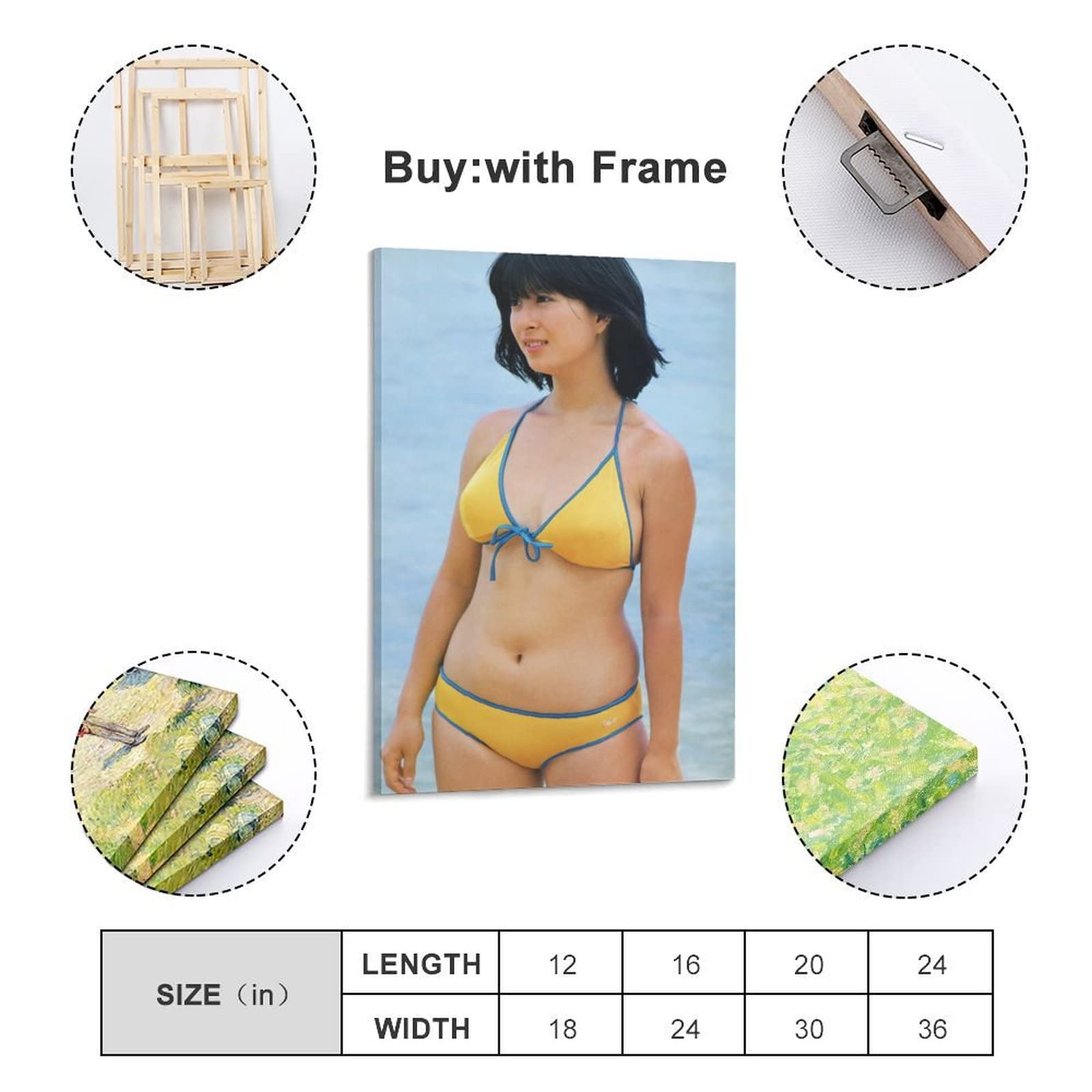 Amazon.co.jp: 壁の絵ポスター河合奈保子水着セクシー写真 クール