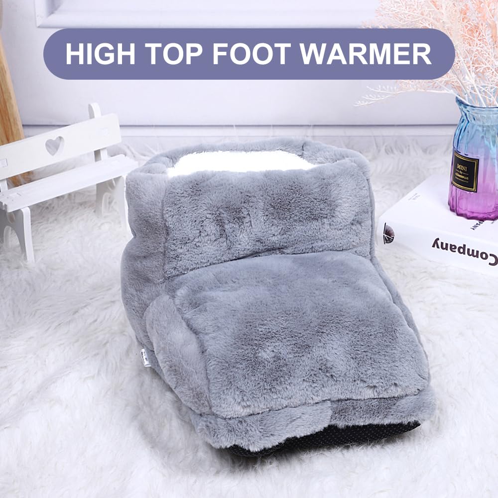 Chauffe-Pieds Électrique, 5V Chauffe-Pieds, Chauffe-Pieds Électrique avec 3 Niveaux de Chauffage et 3 Minuterie, Chauffage des Pieds Électrique pour les Pieds avec Doublure Intérieure Lavable