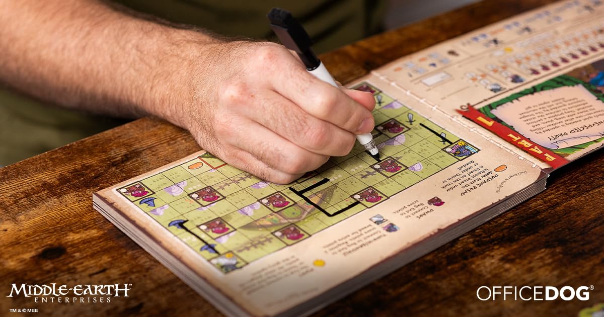 Asmodee El Hobbit: Historia de una IDA y de una Vuelta, Juego Familiar para 1 a 4 Jugadores a Partir de 10 años, Juego de Dados competitivo y narrativo en la Tierra Media, Español