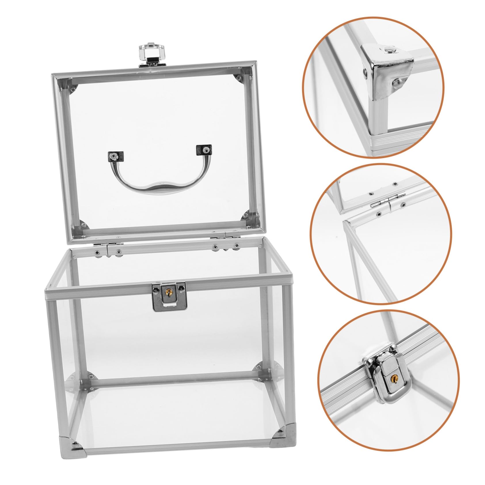 Cabilock Scatola Porta Dischi Contenitore Organizer in Acrilico in Vinile con Maniglia Grande Capacità per Album e Copertine per Studio e Camera