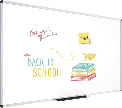 Miniatura 8 de VIZ-PRO - Pizarra de borrado en seco de melamina marco de aluminio plateado