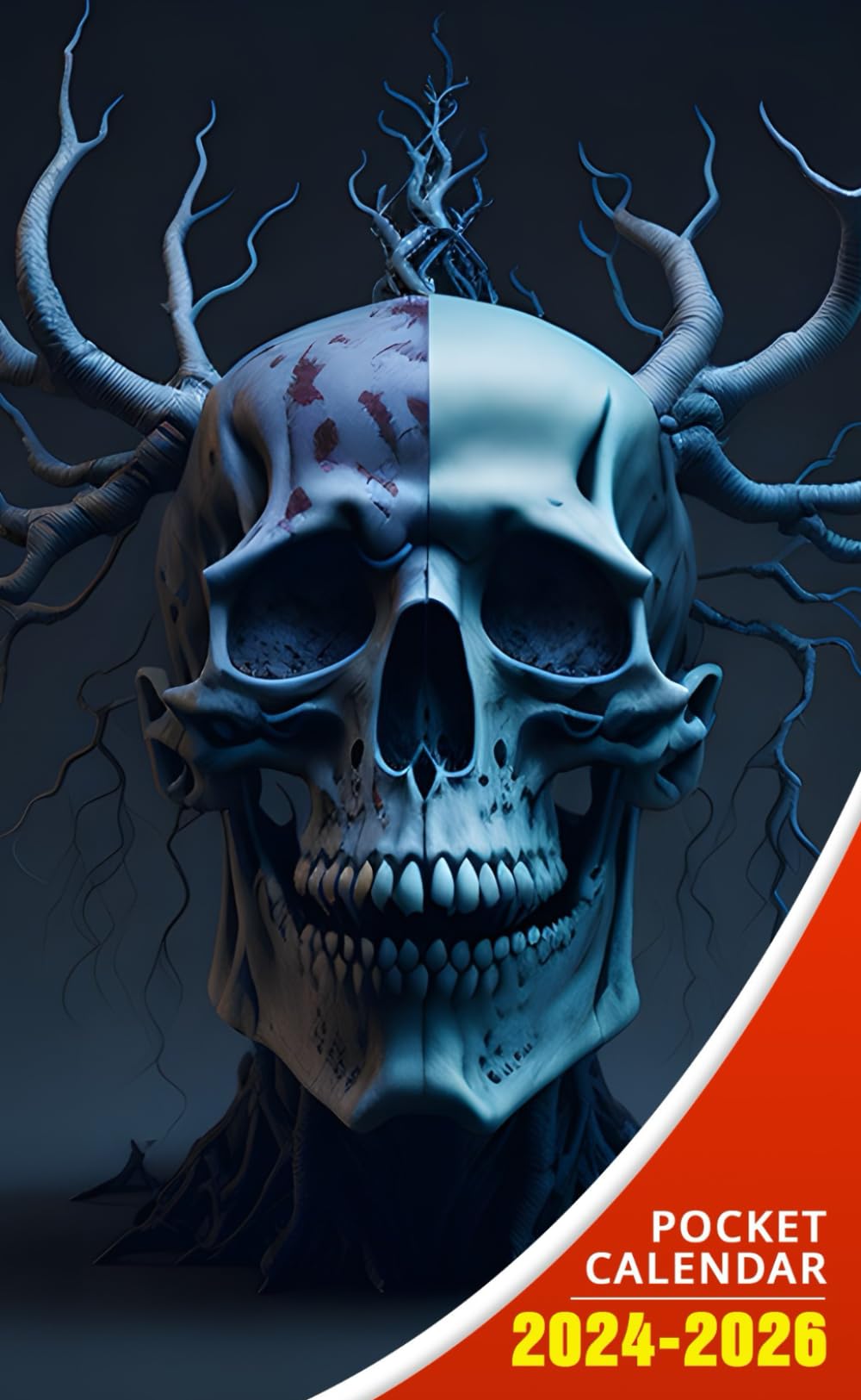 Pocket Calendar 2024 - 2026: Three-Year Monthly Planner for Purse , 36 Months from January 2024 to December 2026 | Cancerbero con cuernos