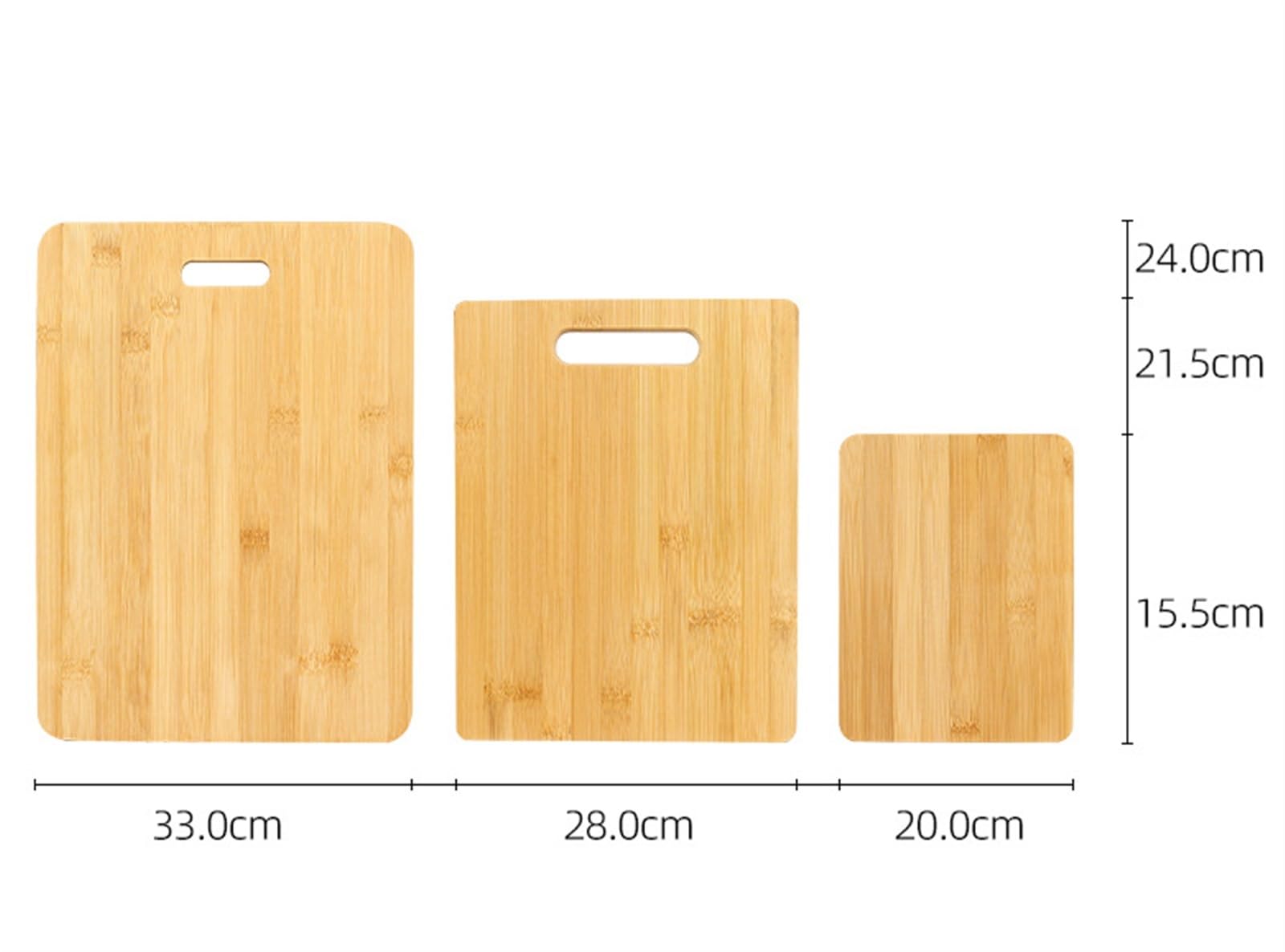 Küche Schneidebretter 3-teiliges Bambus-Schneidebrett-Set Aus Bambus. 3 Verschiedene Größen Von Bambus-Holz-Schneidebrettern Für Die Küche Leicht Zu Greifen