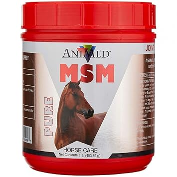 AniMed 1 lb Pure MSM Powder with No Filler for Equine or Dogs Joint, Cartilage and Skin Health