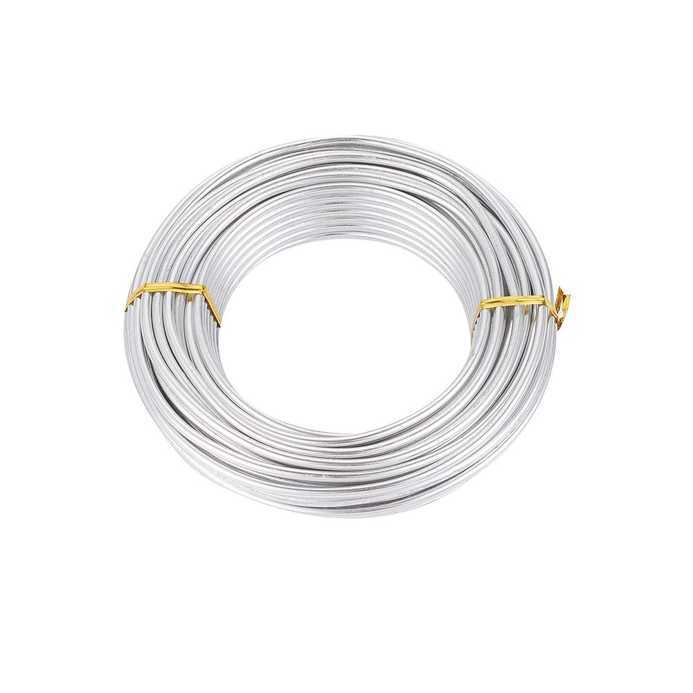 Filo di Alluminio, 1mm×30m Filo Metallico Filo Gioielli Filo Ferro Modellabile per Creazione di Gioielli Fai-Da-Te