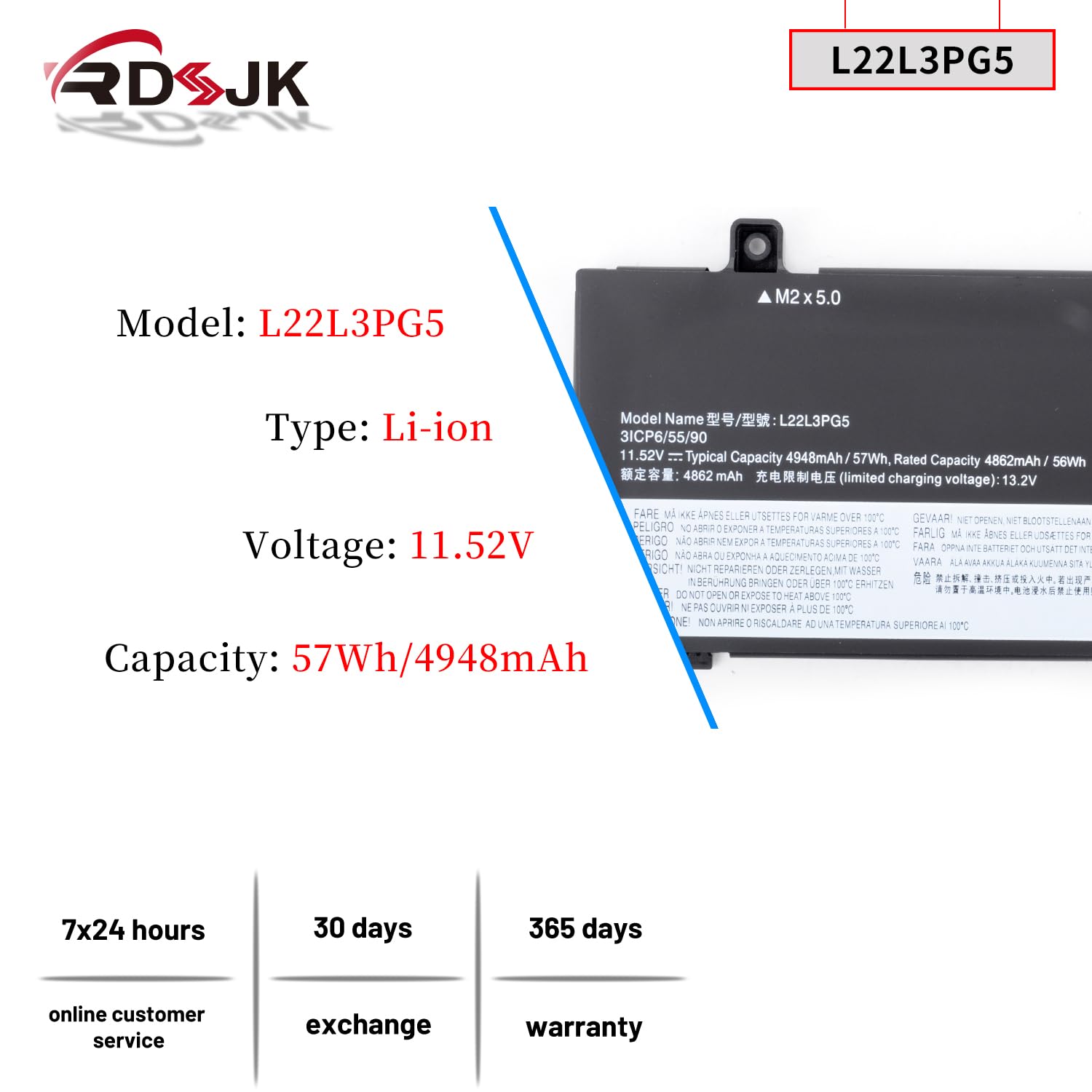 Amazon.com: L22B3PG5 L22D3PG5 L22L3PG5 L22M3PG5 Laptop Battery for