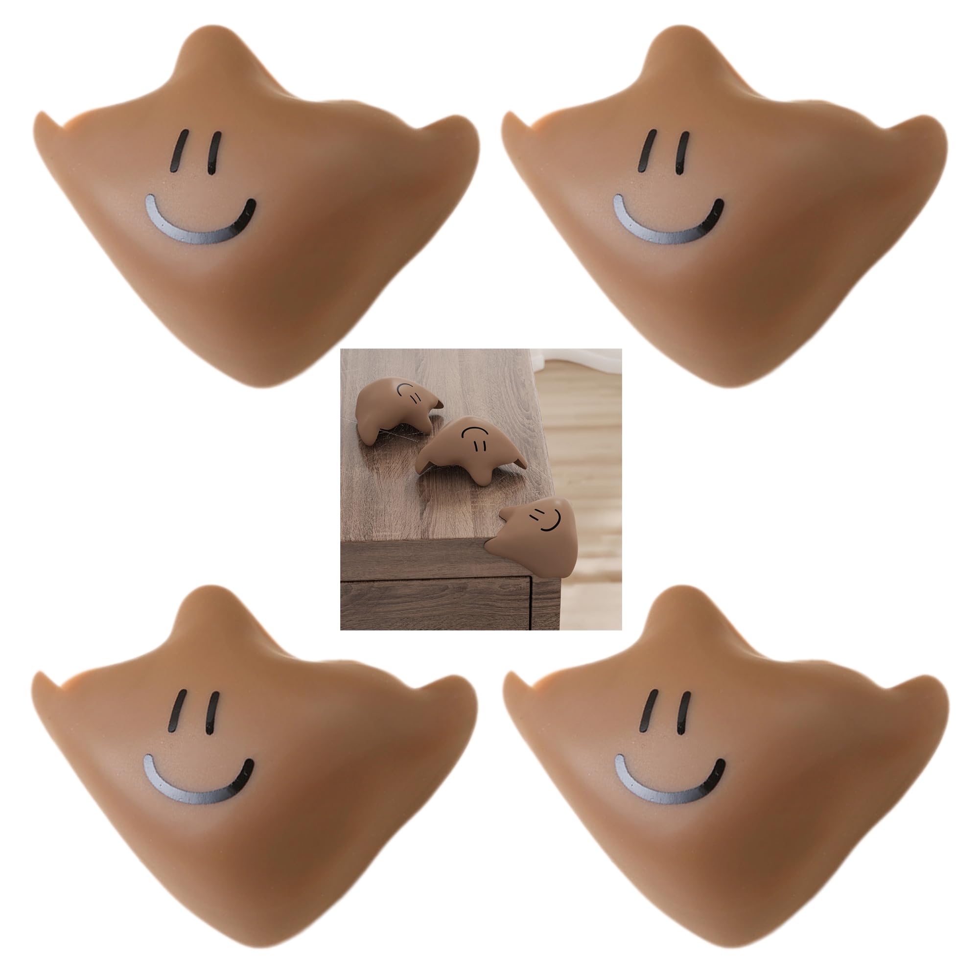 Protector Esquinas Muebles De para - Juego de 4 Piezas, Marrón, Envuelve los Bordes Afilados de la Mesa para Evitar Golpes y Golpes y Prevenir Lesiones Sencillo y Bonito