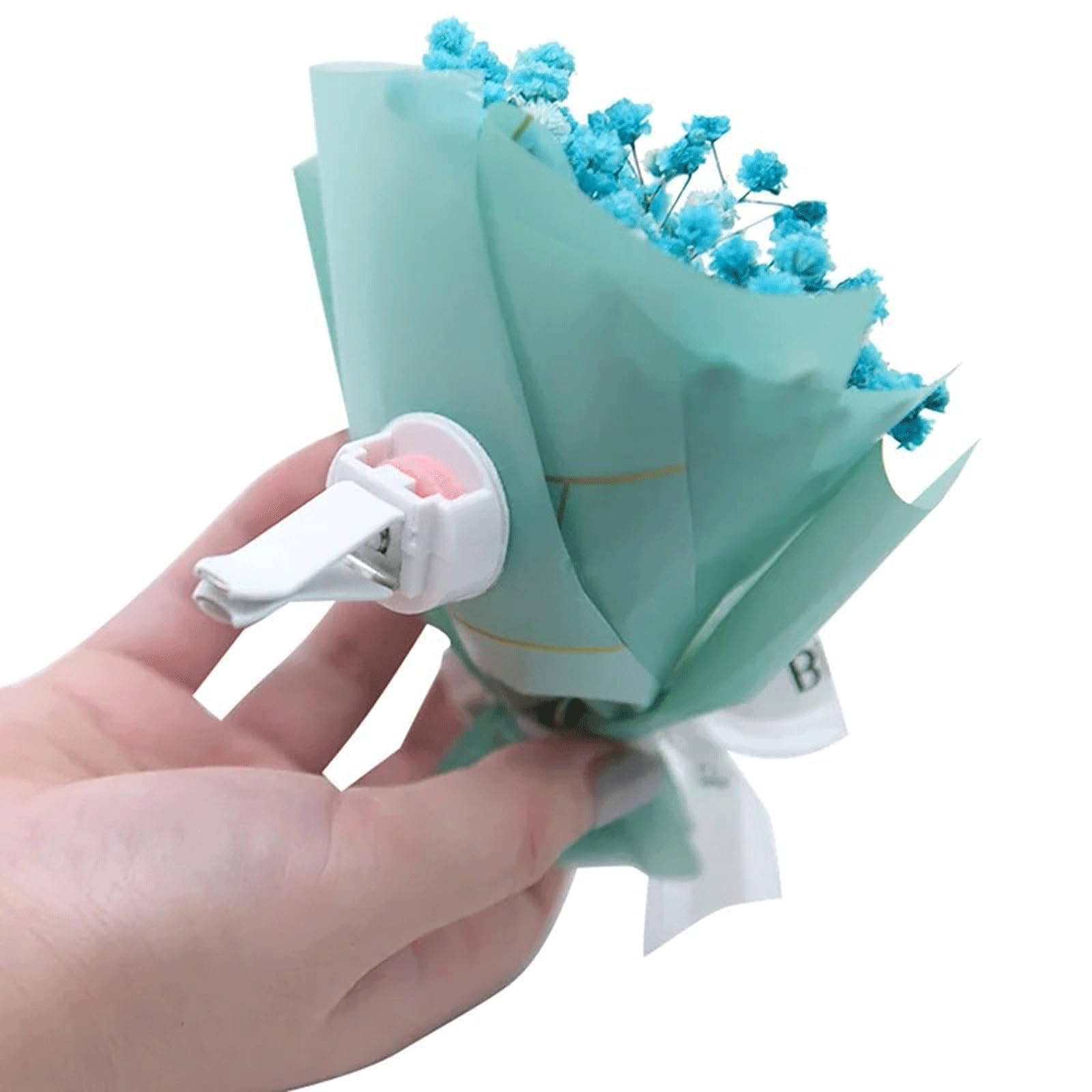 3 mini bouquet di fiori secchi, clip per bocchetta dell'aria dell'auto, decorazione per interni dell'auto, decorazione floreale per presa d'aria dell'auto, decorazione per auto, cruscotto, regali
