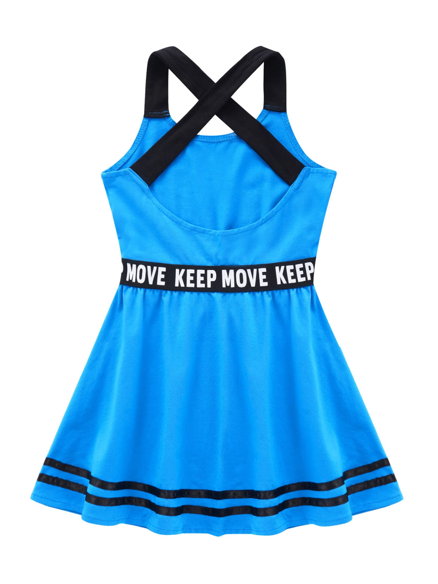 TiaoBug Vestido Deportivo de Tenis Golf para Niña sin Manga Equipo de Netball Júnior Ropa de Deporte Correr Ejercicio Ciclismo Bádminton 5-14 Años