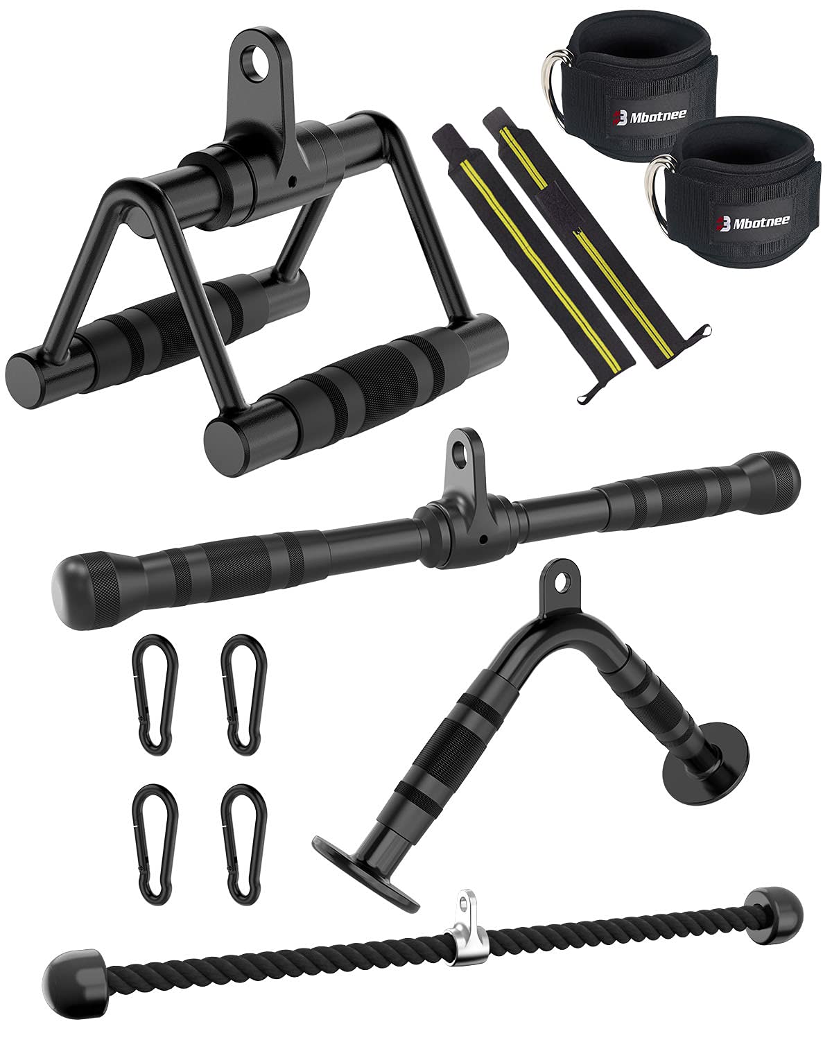 Buy LAT Pulldown Attachments, Black Steel LAT Bar Cable Attachments