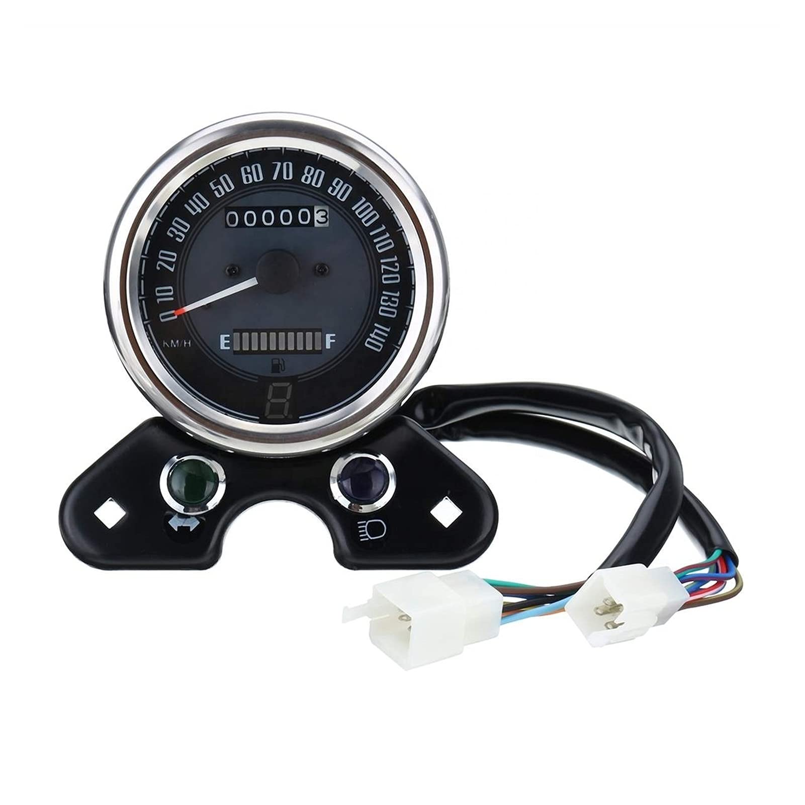 Car Vehicle Instrument Auto Accessories دراجة نارية عداد المسافات LCD واجهة الرقمية قياس الوقود متر مع الضوء يو اس بي شاحن ل H-O-N-D-A CG125 C. -A-F-E R-A-C-E-R