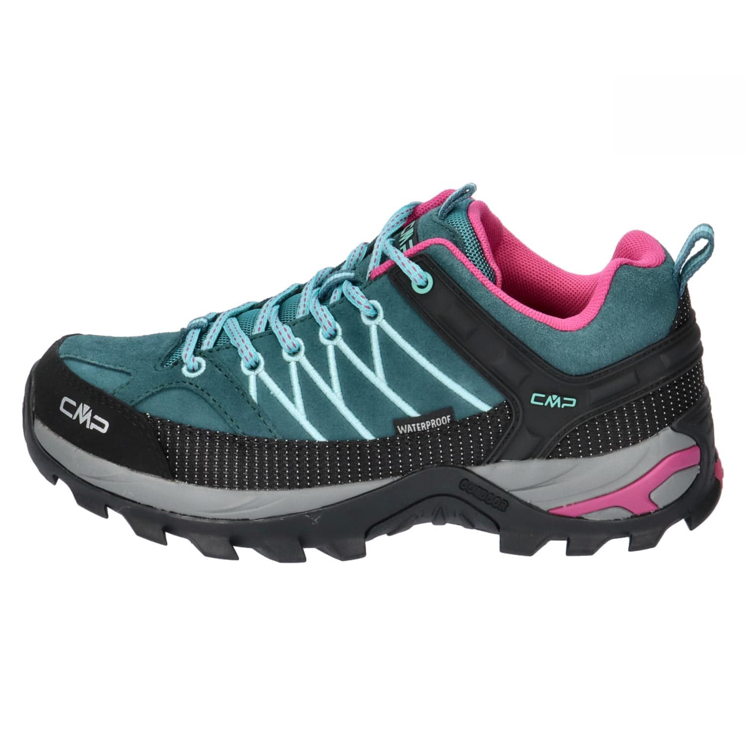 CMP Rigel Low Wmn Trekking Shoes Wp Damen Wanderschuhe, Dunkelblau Hellblau Deep Lake Acqua, 42 EU